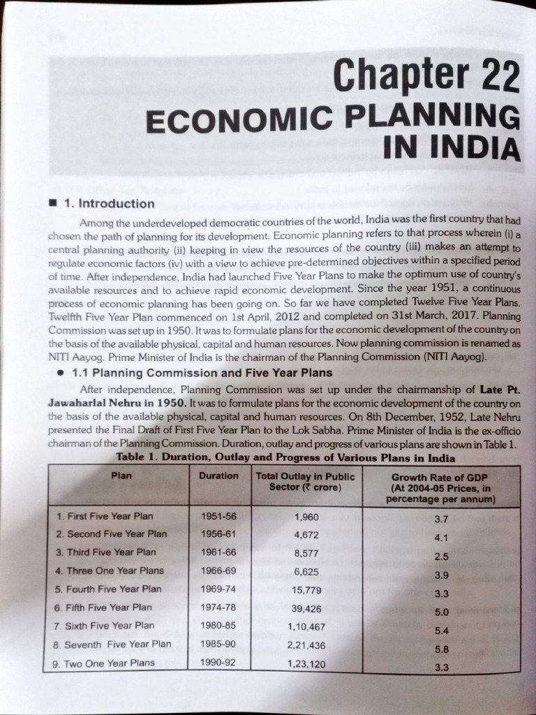 Overview of India's Five Year Plans | PDF | Economic Growth | Economics