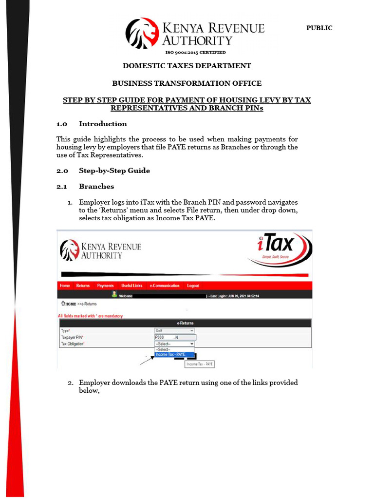 Housing Levy Payment Guide for Employers | PDF | Taxes | Payments