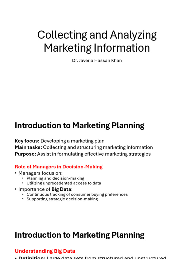 Chapter 3 Collecting and Analyzing Marketing Information | PDF ...