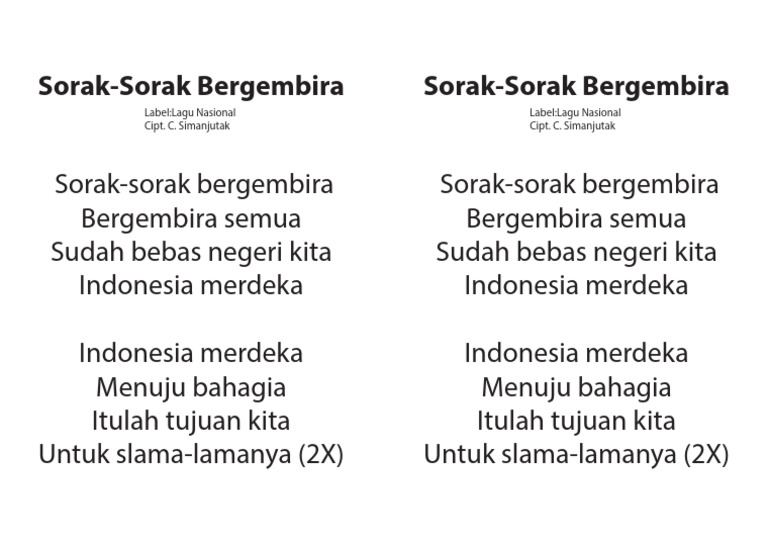 Sorak Sorak PRINT | PDF | Kajian Bahasa Asing