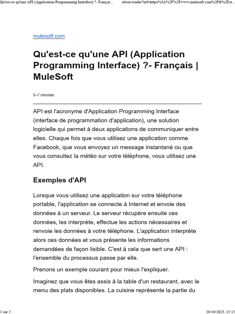 Qu'Estce Qu'Une API PDF Application Serveur (Informatique) — free download