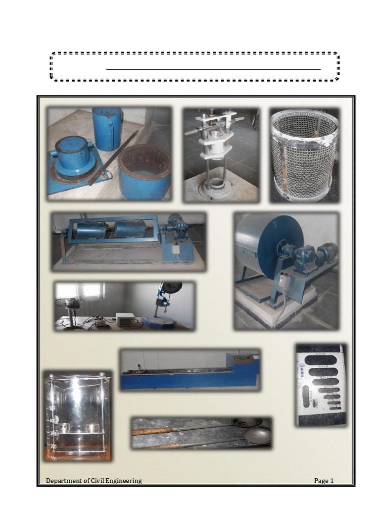 Highway Engineering Lab | PDF | Wear | Concrete
