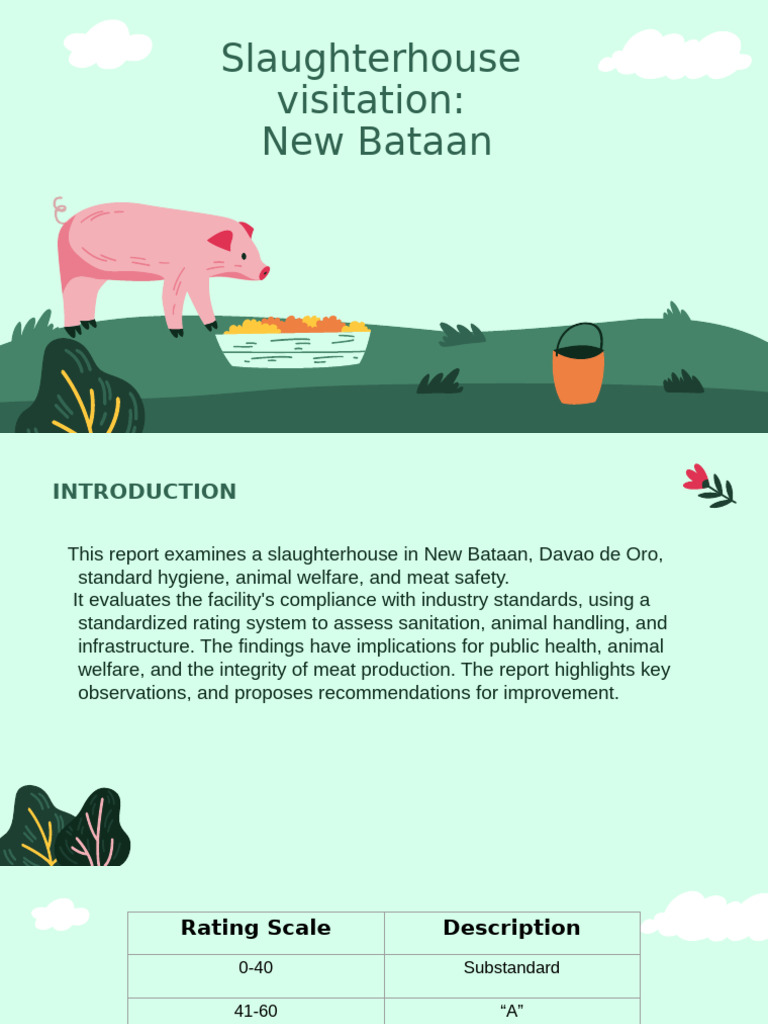Slaughter Visitation (New Bataan) | PDF | Sanitation | Slaughterhouse
