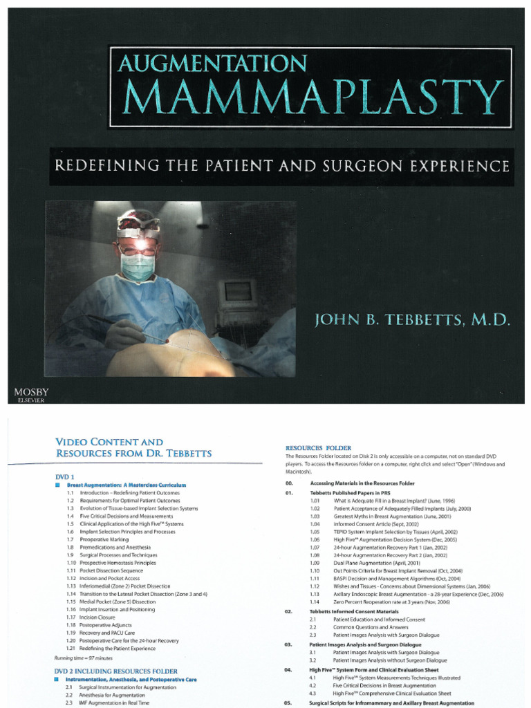 Augmentation MAMMAPLASTY Redefining The Patient and Surgeon Experience