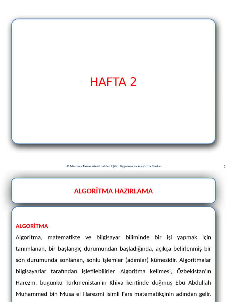 Hafta 2 | PDF
