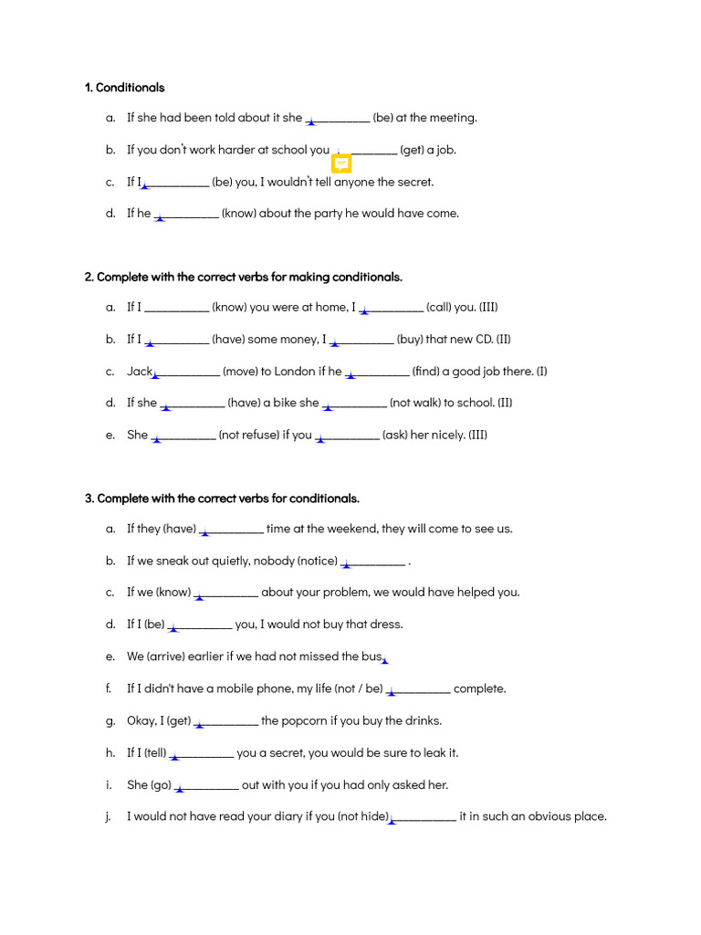 Conditionals 3 | PDF