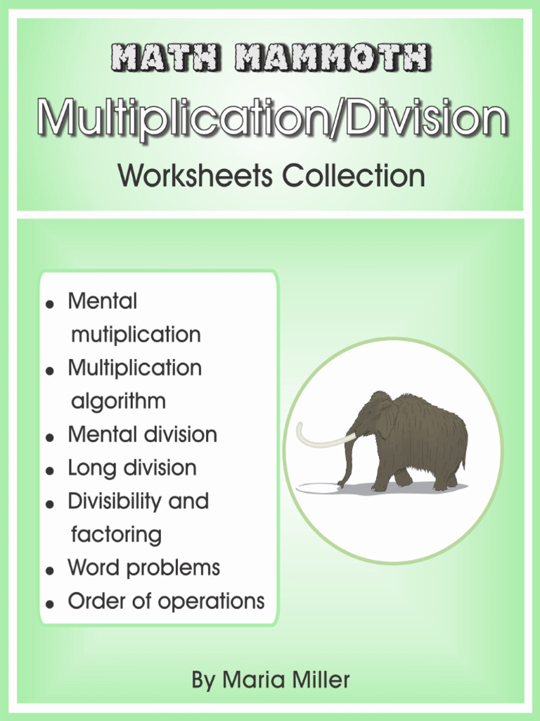Multiplication Division Worksheets | PDF | Elementary Mathematics ...