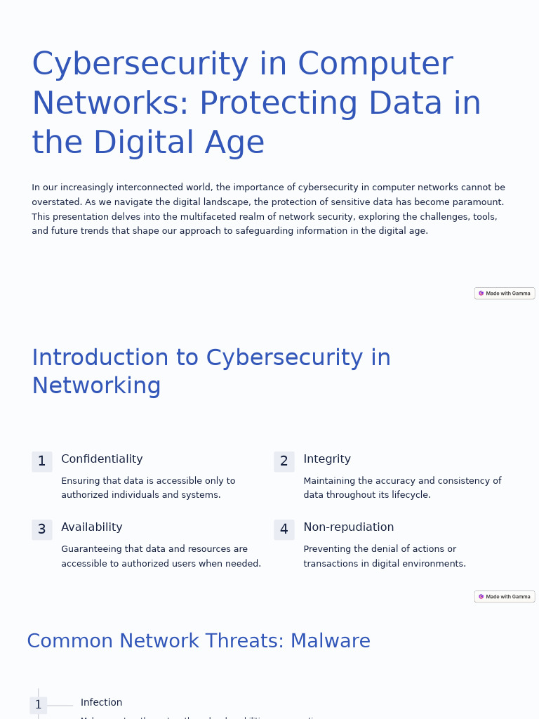 Cybersecurity in Computer Networks Protecting Data in The Digital Age ...