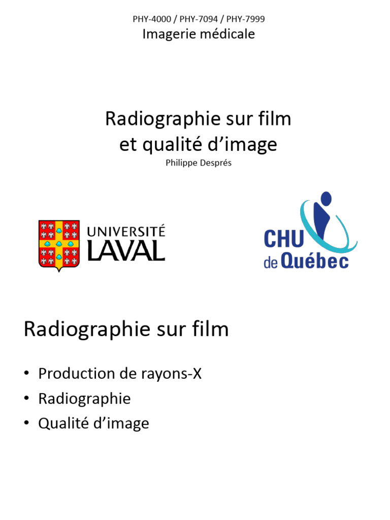 Radiographie sur film et rayons-X | PDF | Rayon X | Tube électronique