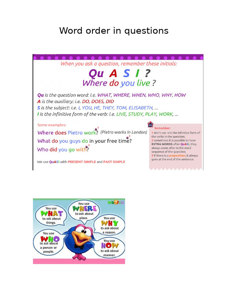 WH Questions | PDF | Social Science | Language Arts & Discipline