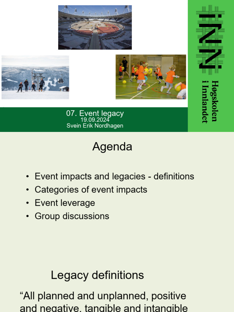 Event Legacy. 19.09.2024 | PDF | Tourism | Economies