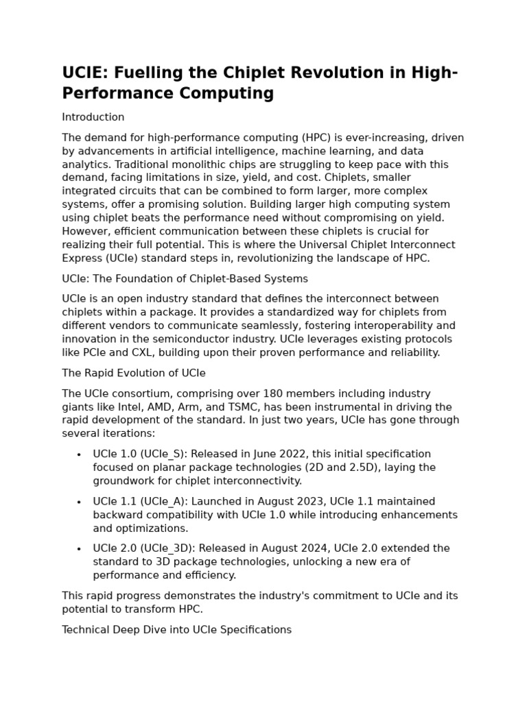 UCIe 2.0: Advancing Chiplet Interconnects | PDF | Semiconductor Device ...