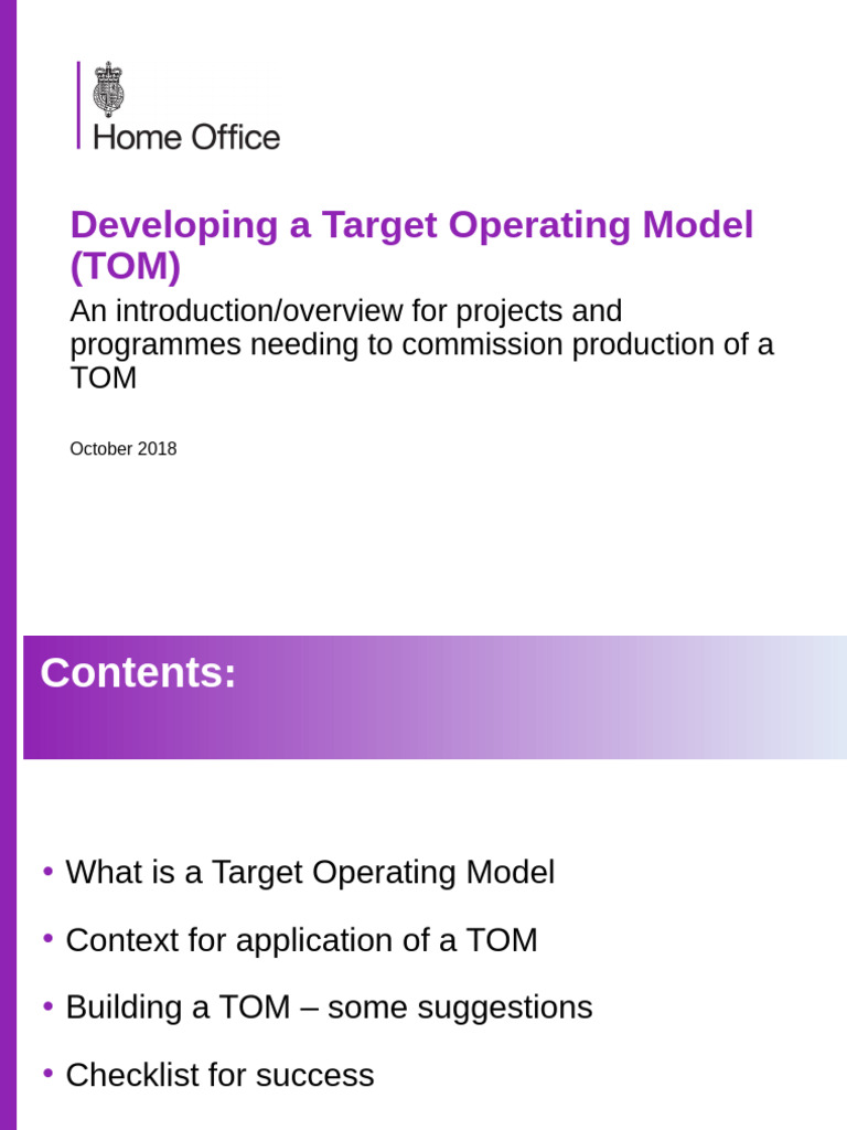 HO Developing A TOM Guidance | PDF | Change Management | Business