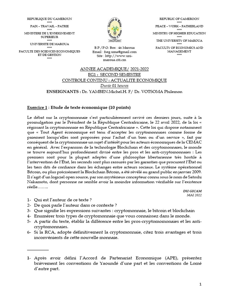 Cryptomonnaie en RCA : enjeux et perspectives | PDF | Crytomonnaies |  Bitcoin