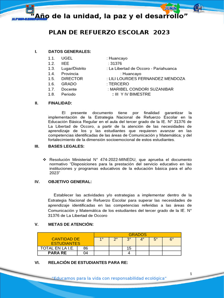 Modulo De Refuerzo Tercer Ciclo