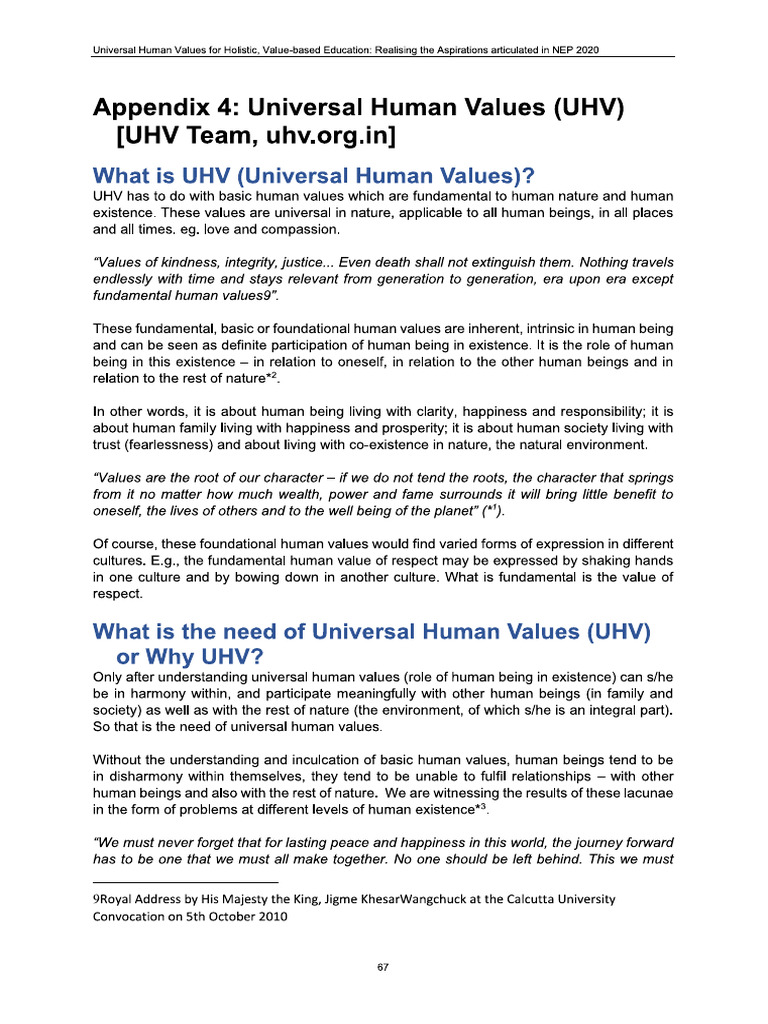 Universal Human Values CURRICULUM | PDF | Teaching Methods & Materials