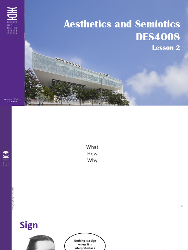 Aesthetics and Semiotics DES4008: Lesson 2 | PDF | Linguistics | Human ...