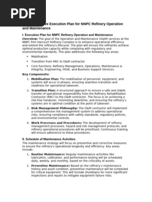 Execution Plan- Oil&Gas