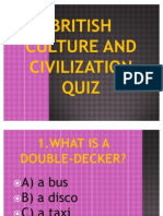 British Culture and Civilization Quiz