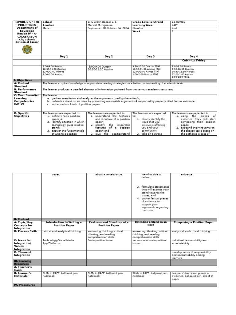 FIGUEROA - EAPP-Q2-Week-1-September 30-October 04, 2024 With CUF | PDF ...