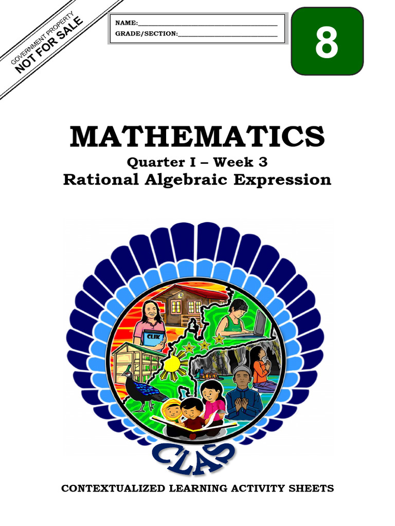 Mathematics8 q1 clas3 rational algebraic expression pdf