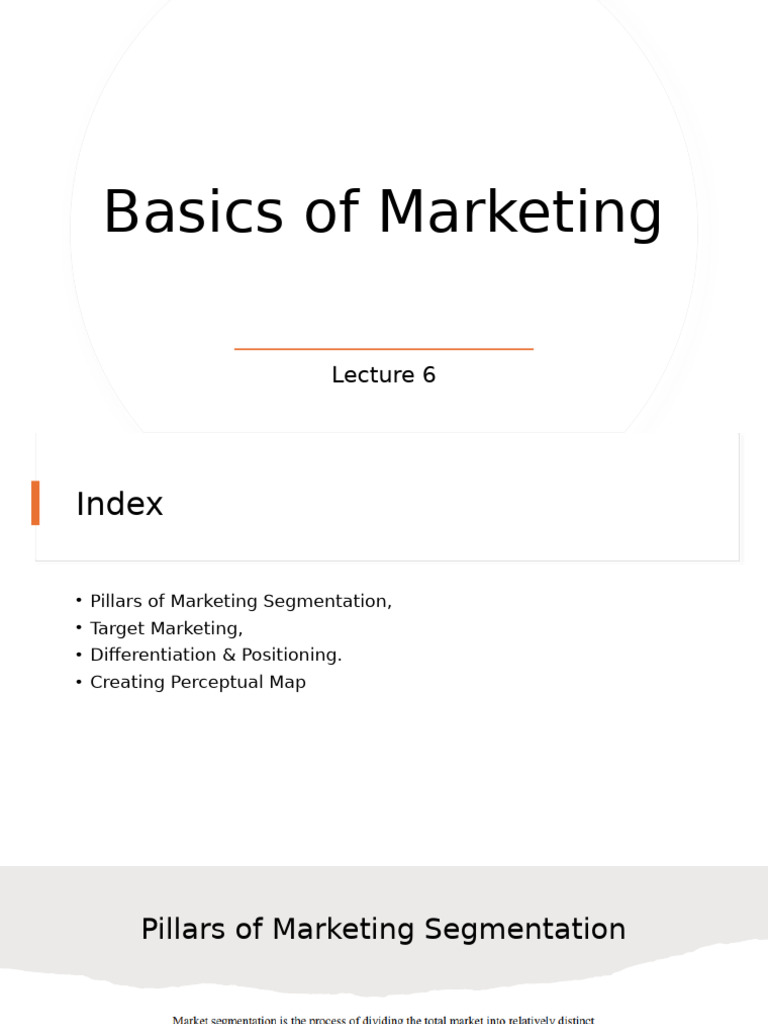 Marketing Segmentation and Positioning Basics | PDF | Market ...