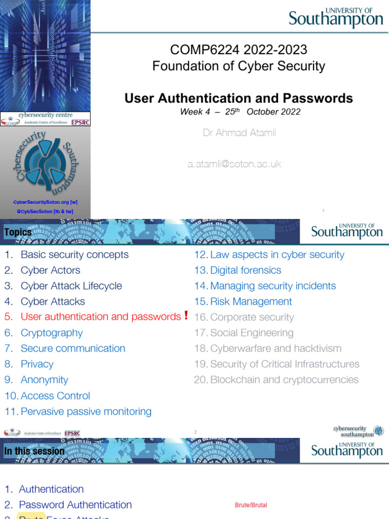 User Authentication & Password Security Guide | PDF | Password ...