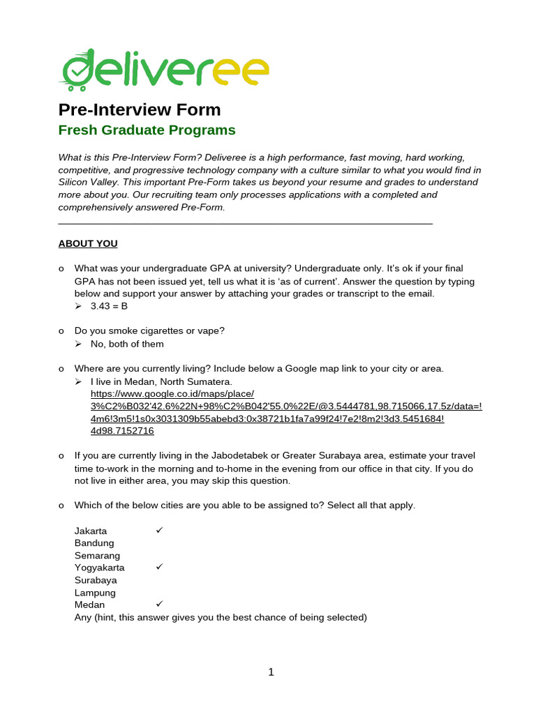 Pre-Interview Fresh Graduate Programs | PDF | Career & Growth | Business