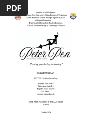 Peter Pen-marketing Plan
