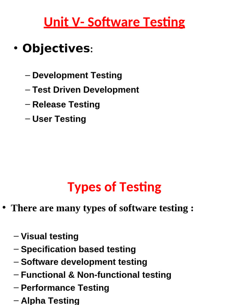 Comprehensive Guide to Software Testing | PDF | Software Testing | Unit ...