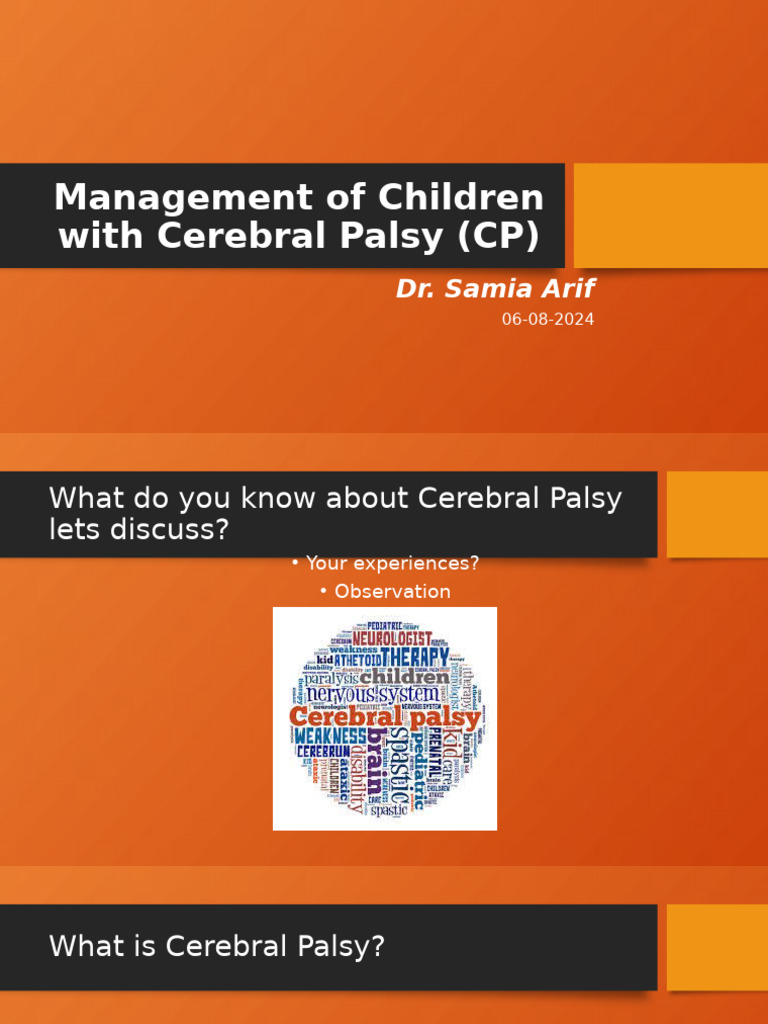 Cerebral Palsy 2023 | PDF | Cerebral Palsy | Central Nervous System