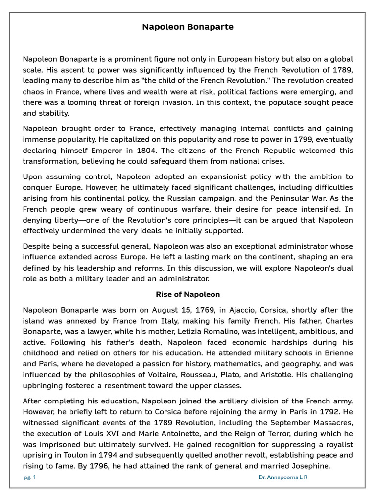 Napoleon's Rise and Religious Policies | PDF | Napoleon | Catholic Church