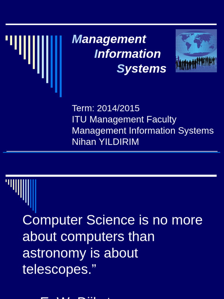 Management Information Systems Course Overview | PDF | System ...