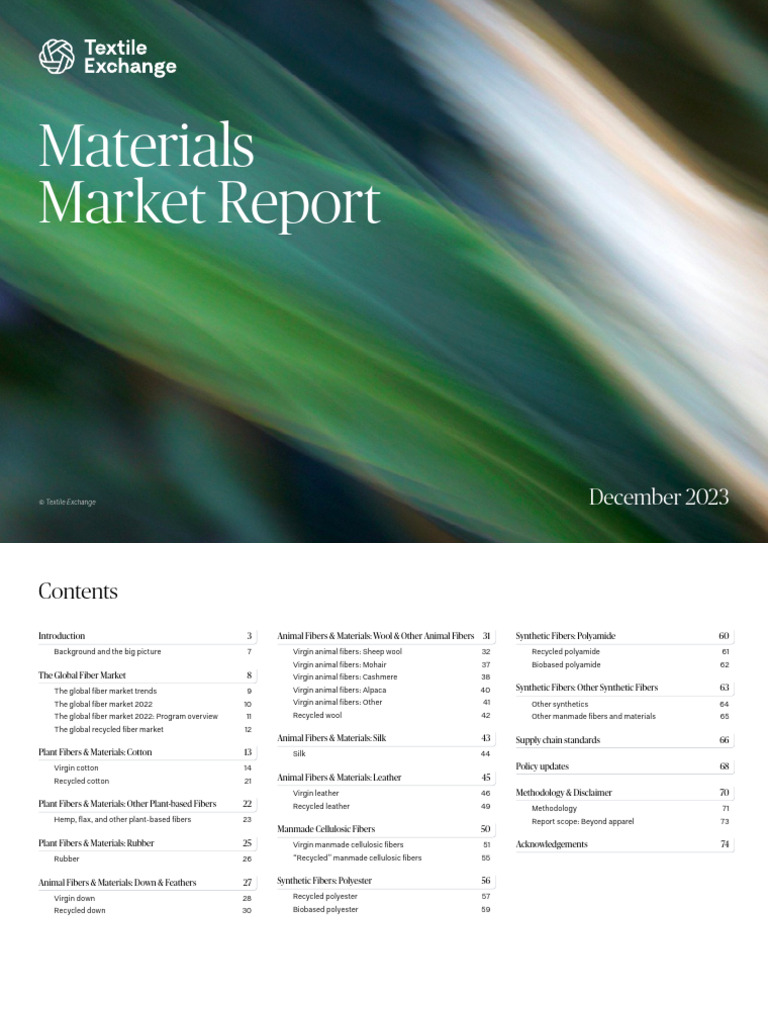 Materials Market Report 2023 | PDF | Polyester | Rayon