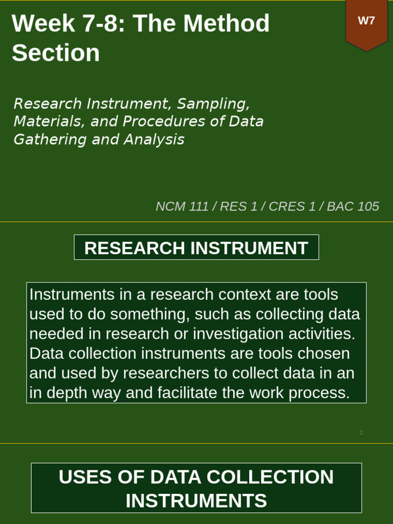 Weeks 7 8 Team Lecture | PDF | Sampling (Statistics) | Research Methods