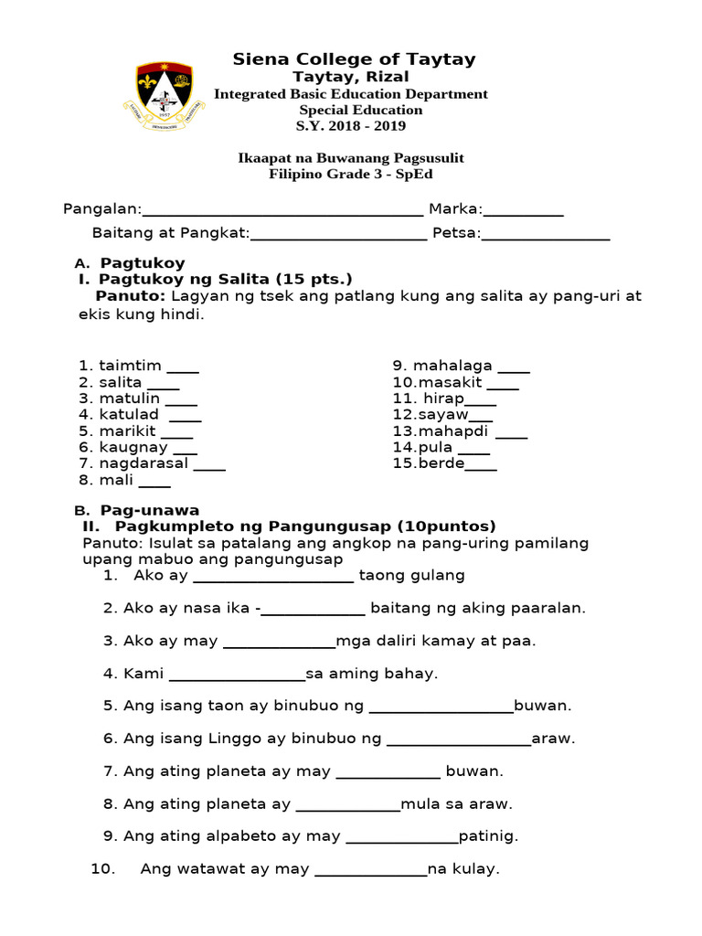 Fil 3 4 Mastery | PDF