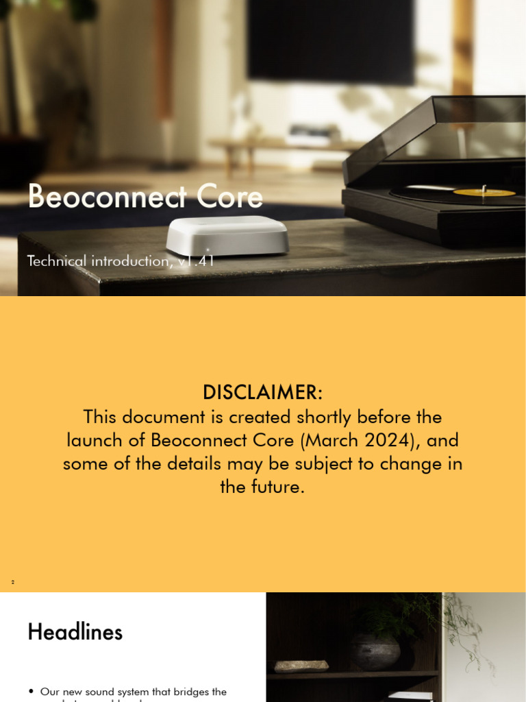 Beoconnect Core Technical Overview | PDF | Apple Tv | Loudspeaker