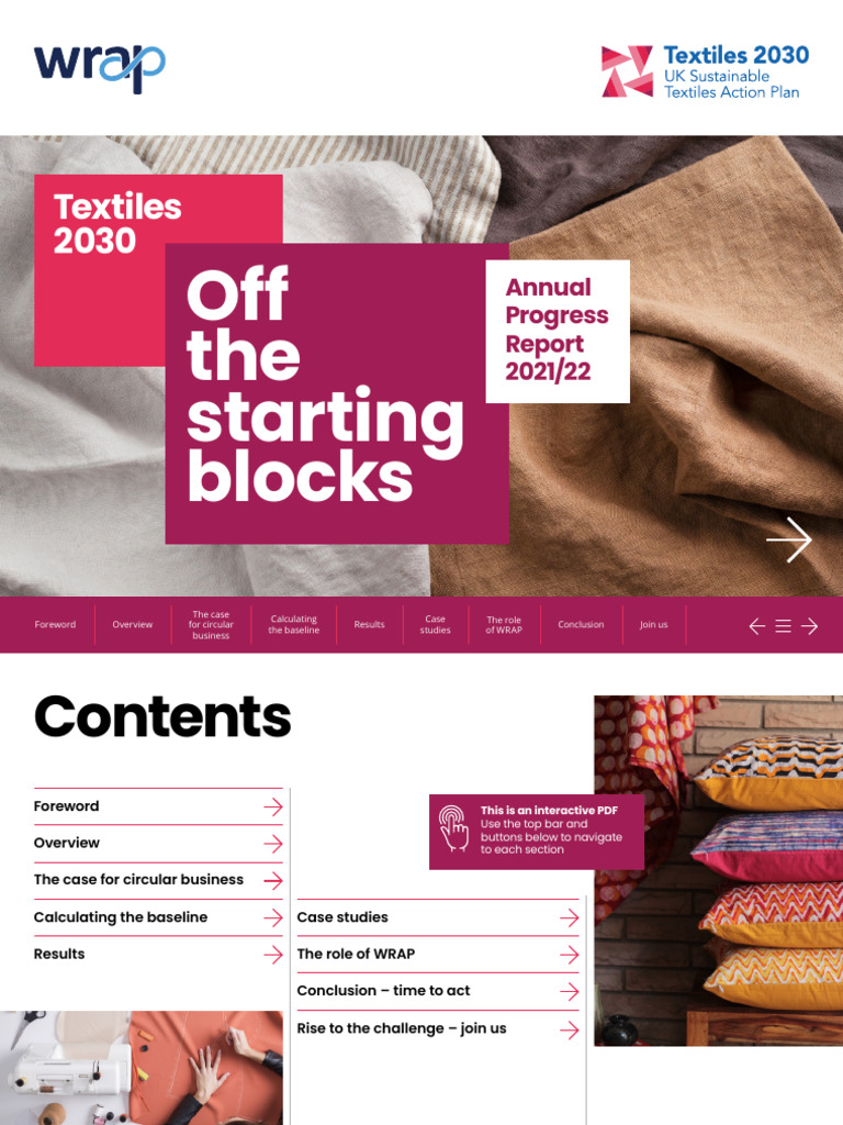 Textiles 2030 Annual Progress Report 2021-22 | PDF | Climate Change ...