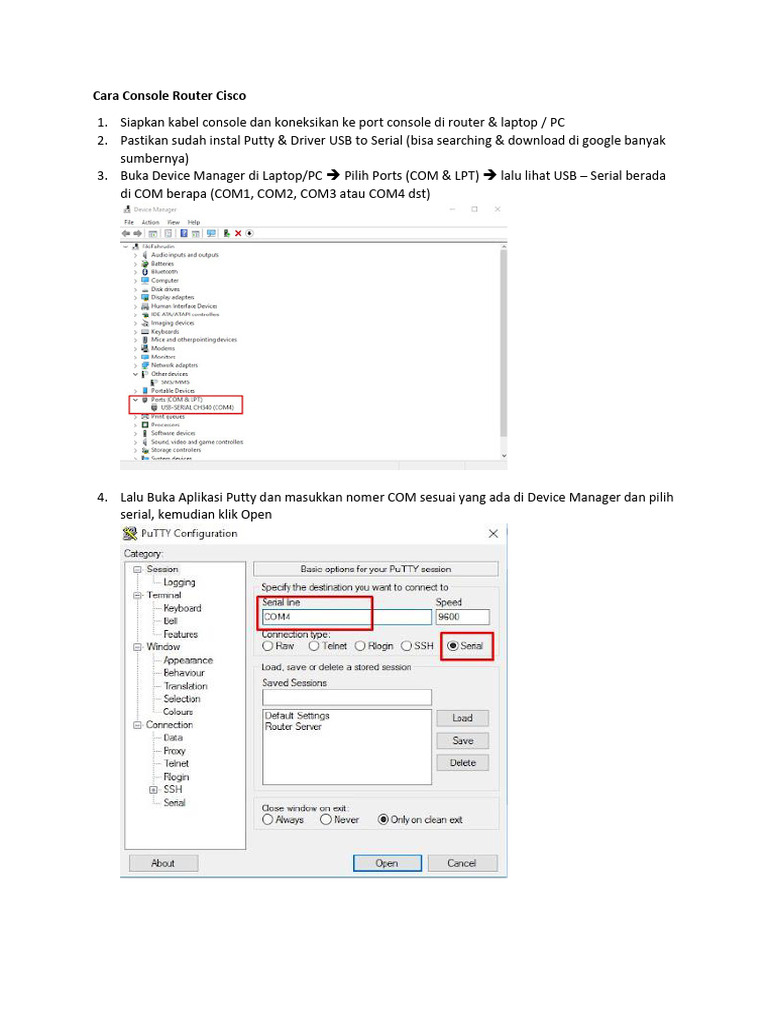 Cara Console Router Cisco | PDF