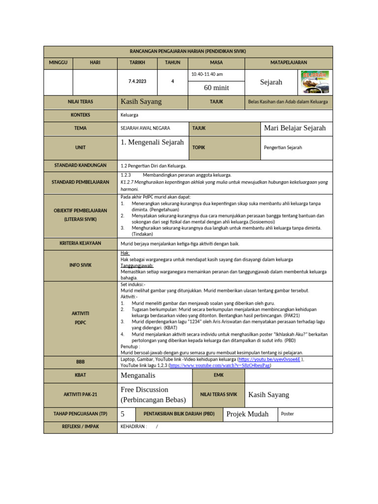 Pendidikan Sivik Kasih Sayang Keluarga Pdf