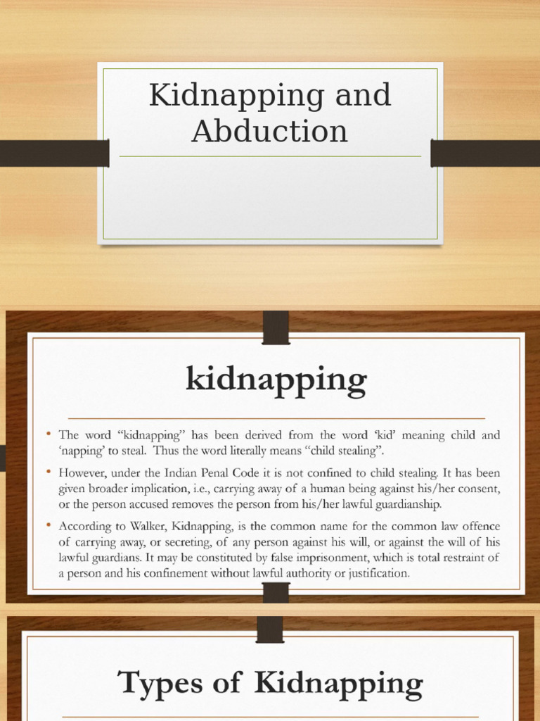 Legal Insights On Kidnapping Pdf Kidnapping Crimes