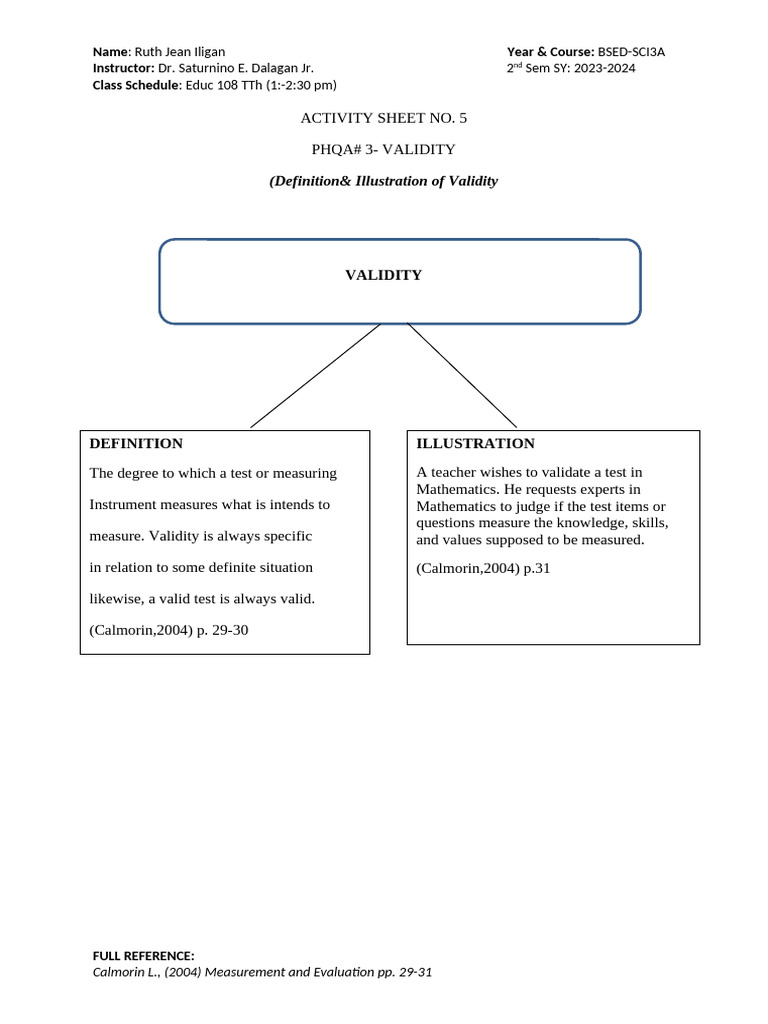 Understanding Validity in Testing | PDF