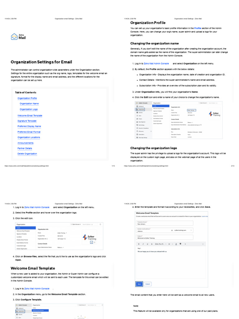 4 - Organization Management | PDF | Email Address | Login
