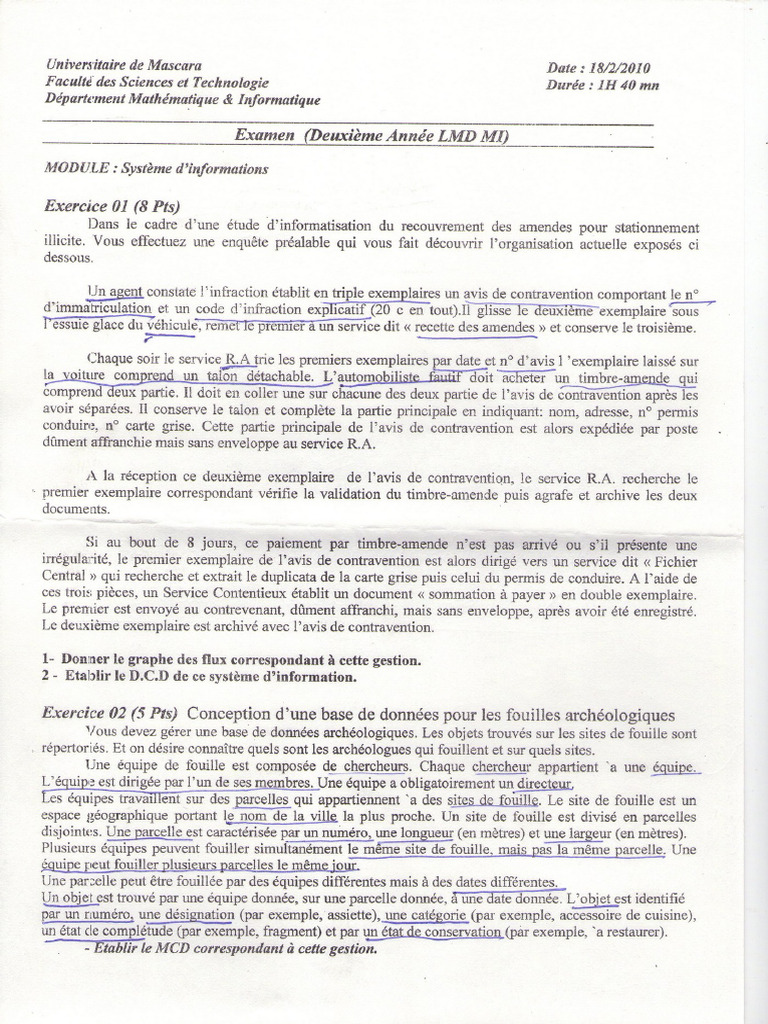 Mi 2an Exam Sys - Inf1 | PDF
