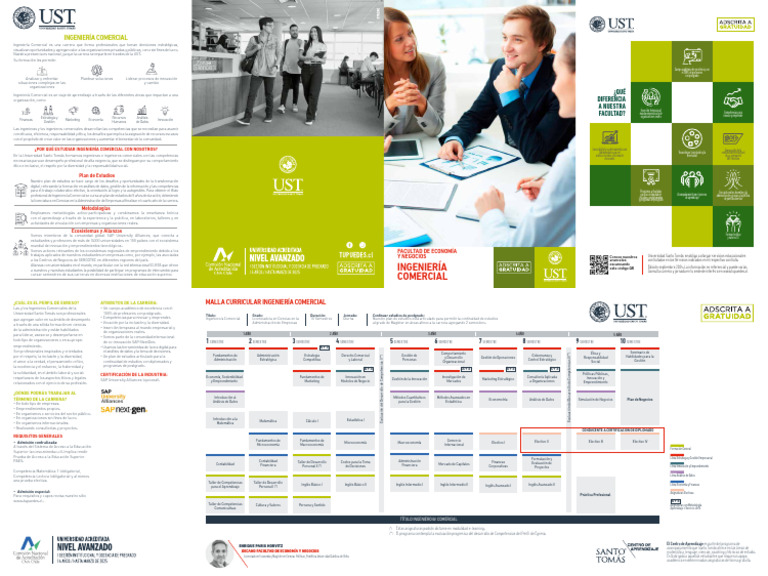 UST Ingenieria Comercial Diurna 2025 | PDF | Plan de estudios ...