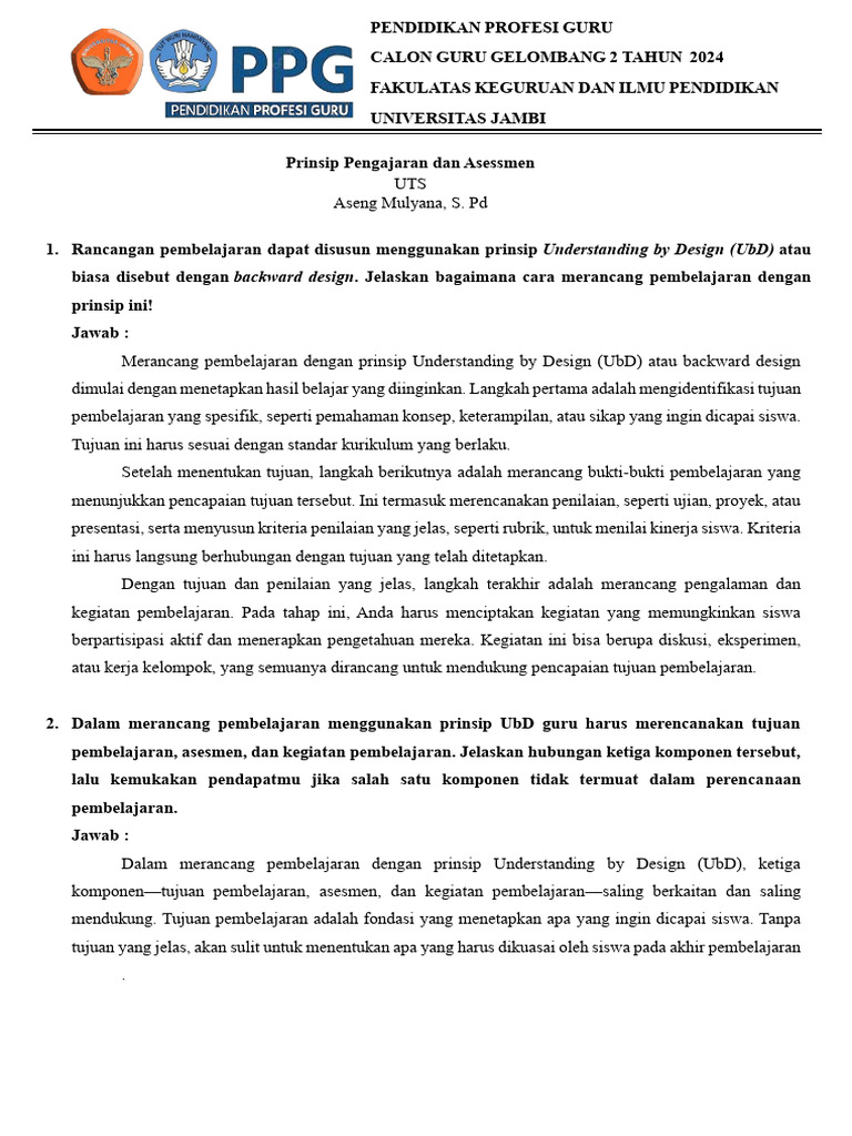 UTS PPA - Aseng Mulyana | PDF