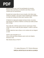 Carta Para Encontrista