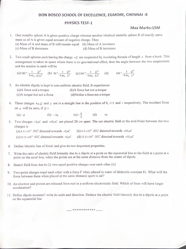 Class Test - 1 - Sai | PDF