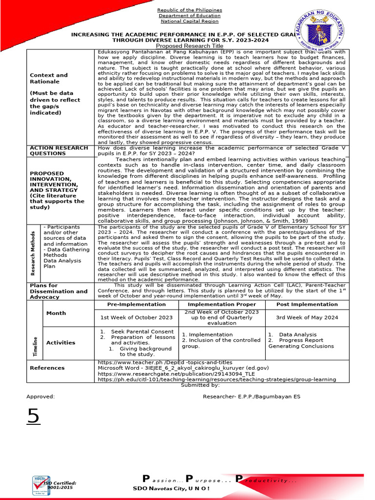 Enhancing E.P.P. Performance via Diverse Learning | PDF | Teachers ...