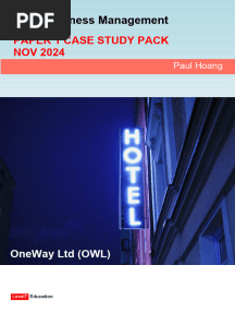 Case Study Pack - November 2024 - OneWay LTD - Paul Hoang